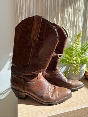 Rare! Vintage Frye Made in USA Black Label Heritage Leather Men’s Cowboy Boots